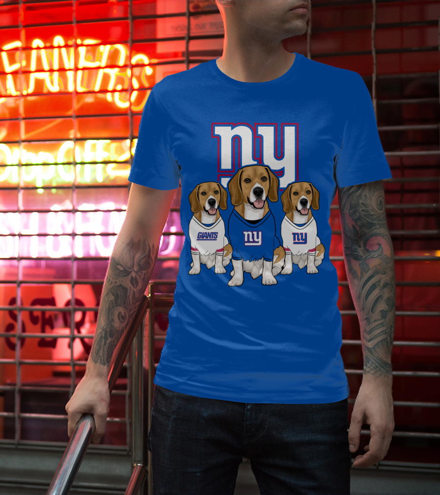 New York Giants Beagle Trio T-Shirt