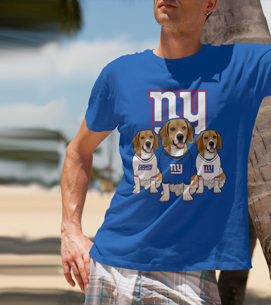 New York Giants Beagle Trio T-Shirt