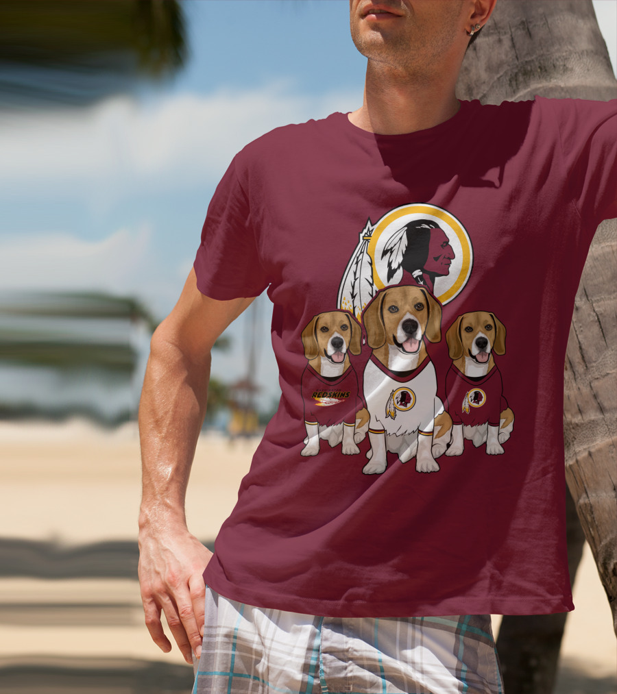 Washington Football Team Beagle Trio T-Shirt