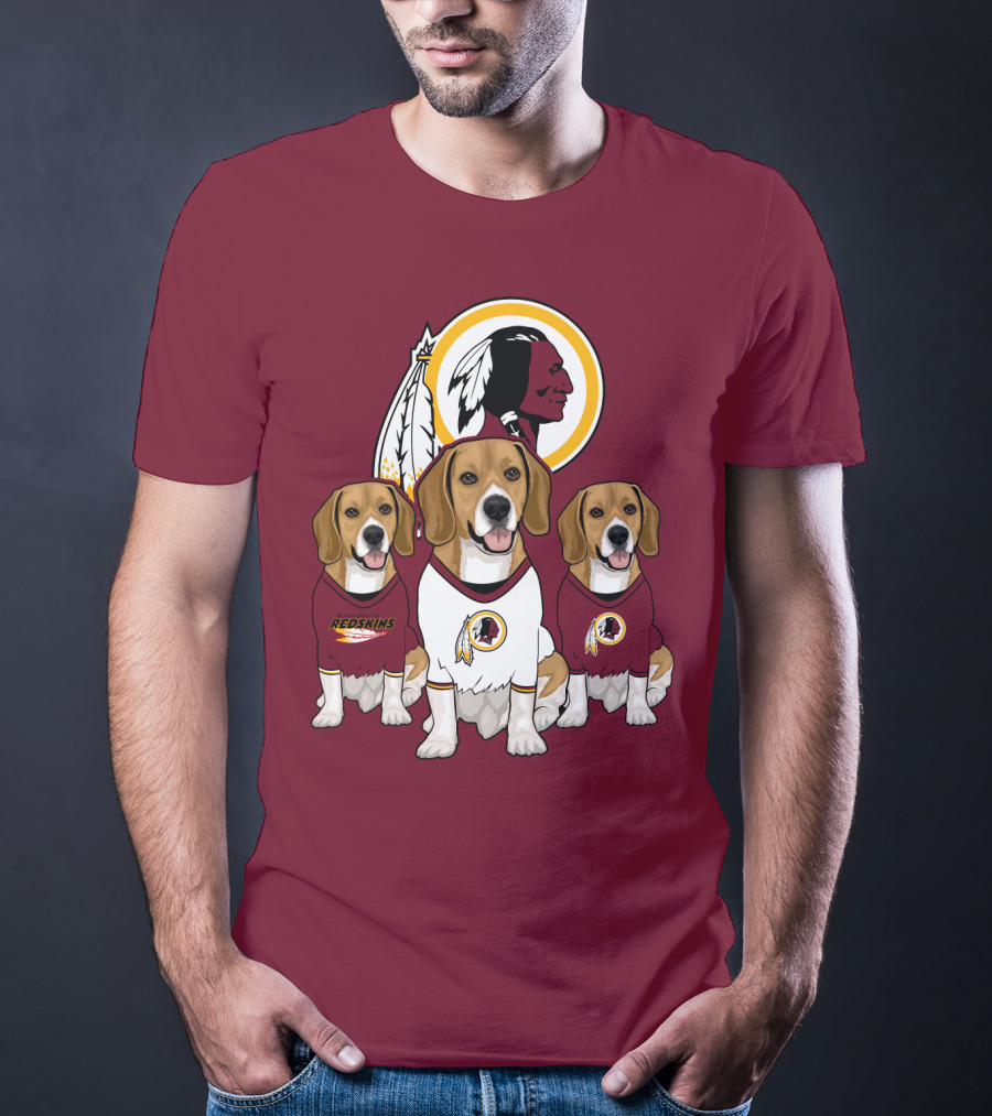 Washington Football Team Beagle Trio T-Shirt