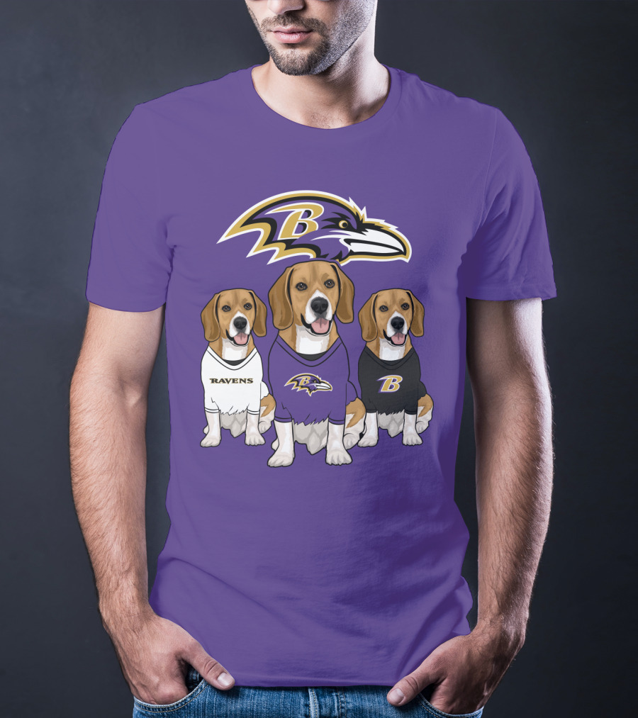 Baltimore Ravens Beagle Trio T-Shirt
