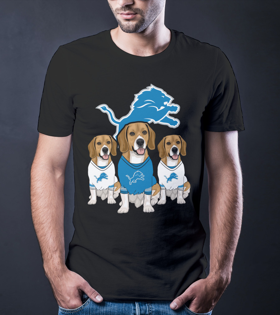 Detroit Lions Beagles T-Shirt
