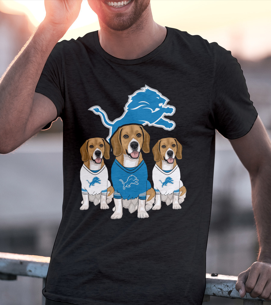 Detroit Lions Beagles T-Shirt