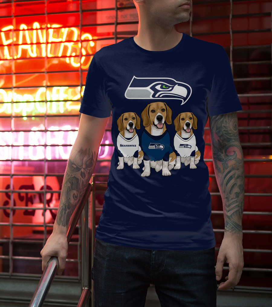 Seahawks Beagle Trio T-Shirt