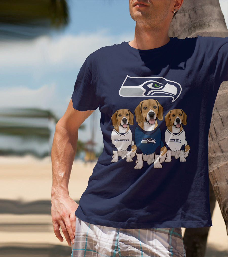 Seahawks Beagle Trio T-Shirt