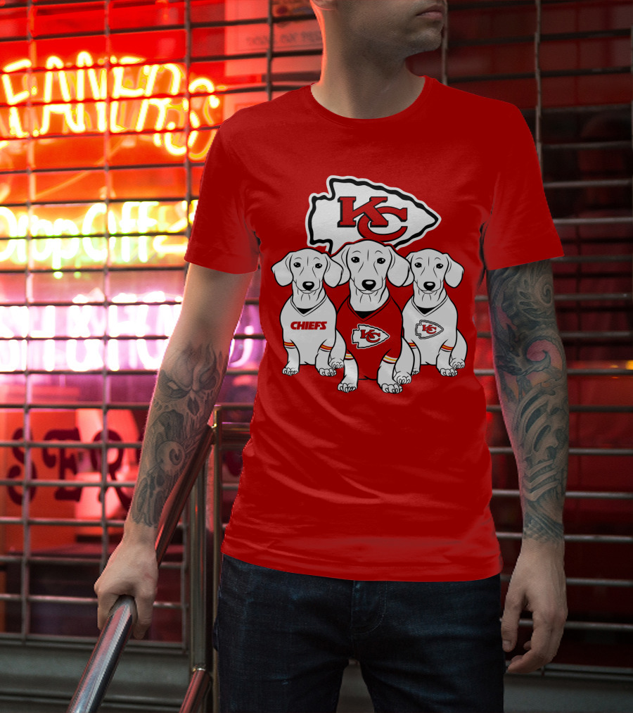 Kansas City Chiefs Dachshund Trio T-Shirt