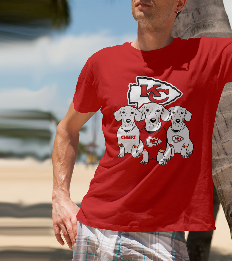 Kansas City Chiefs Dachshund Trio T-Shirt