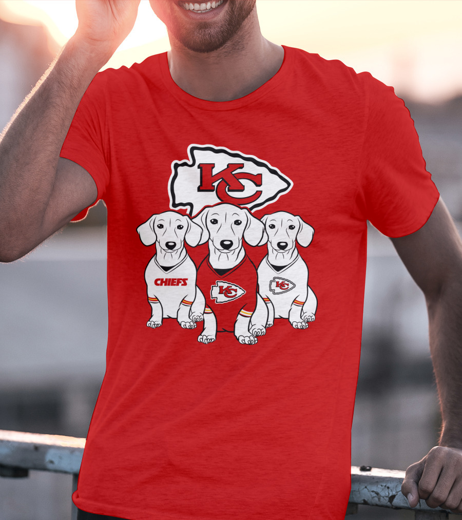 Kansas City Chiefs Dachshund Trio T-Shirt