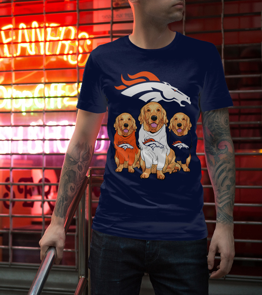 Denver Broncos Golden Retrievers T-Shirt