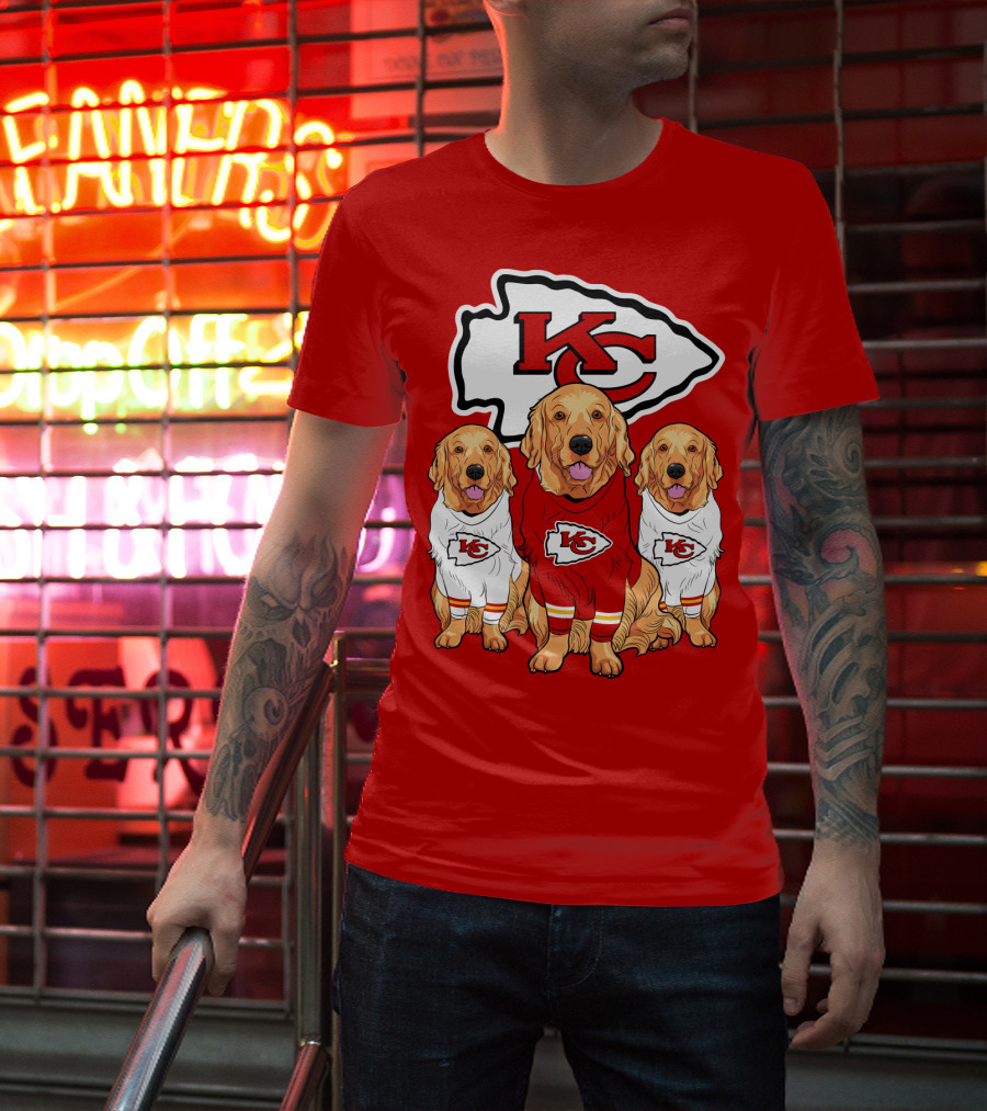 Kansas City Chiefs Golden Retrievers T-Shirt