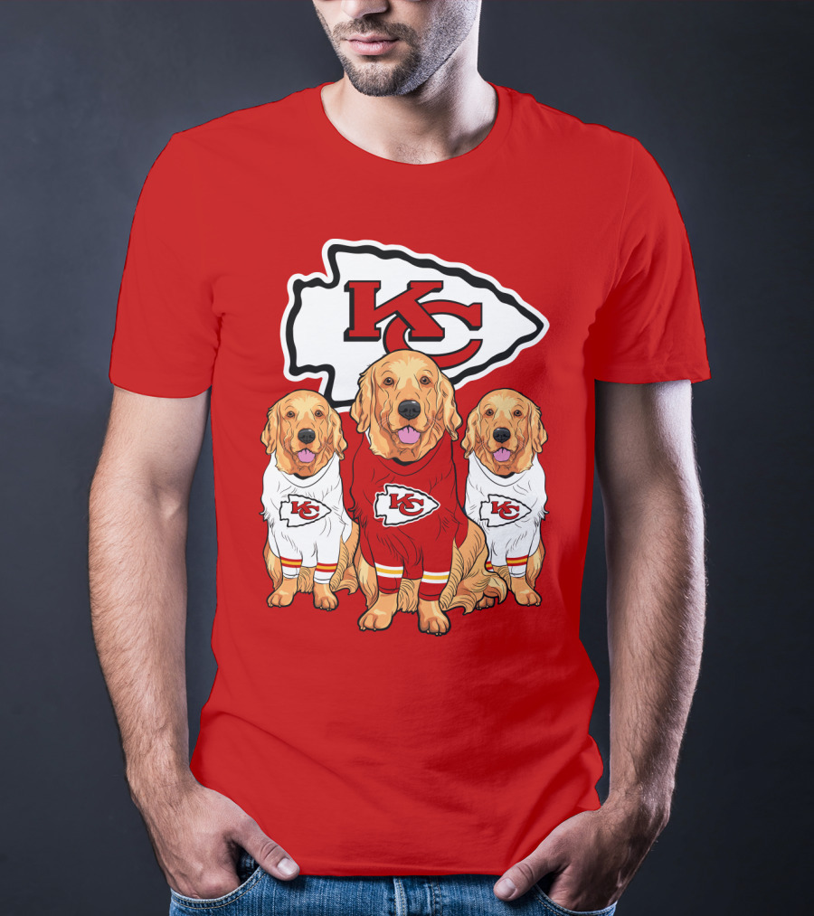 Kansas City Chiefs Golden Retrievers T-Shirt