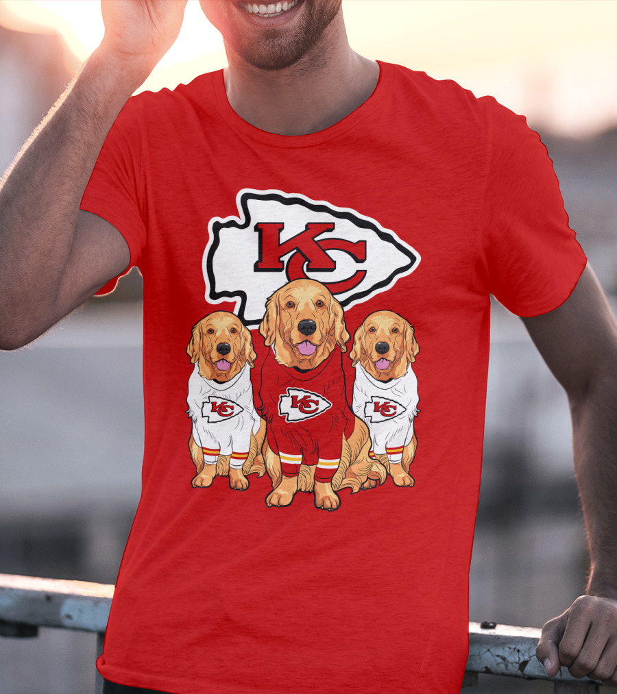 Kansas City Chiefs Golden Retrievers T-Shirt