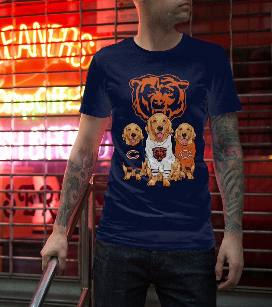 Chicago Bears Golden Retrievers T-Shirt