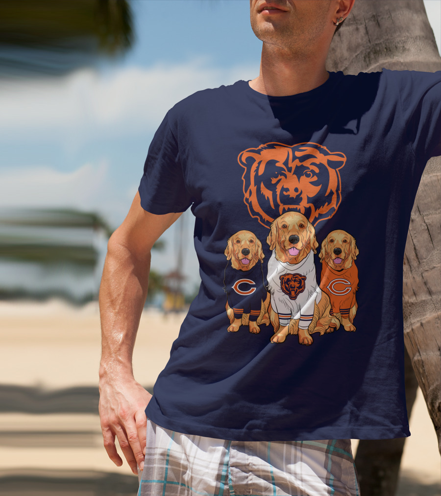 Chicago Bears Golden Retrievers T-Shirt