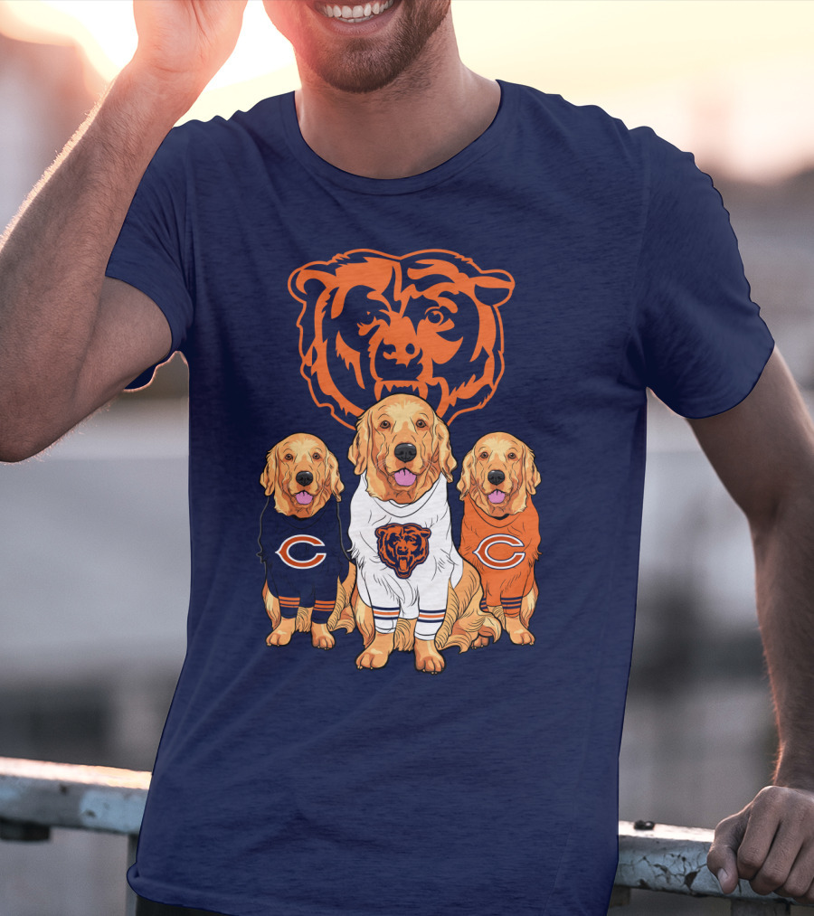 Chicago Bears Golden Retrievers T-Shirt