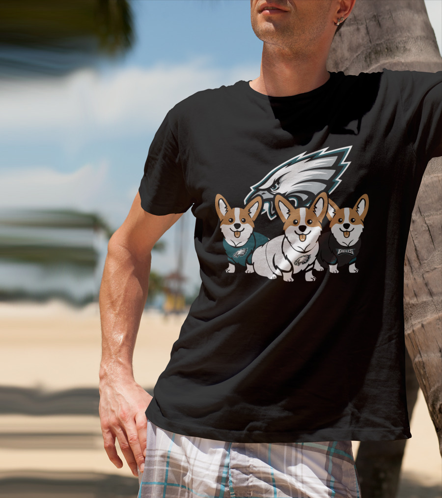 Philadelphia Eagles Corgi Trio T-Shirt