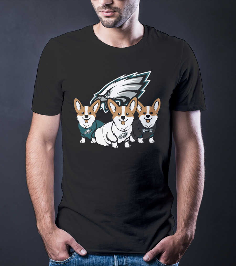 Philadelphia Eagles Corgi Trio T-Shirt