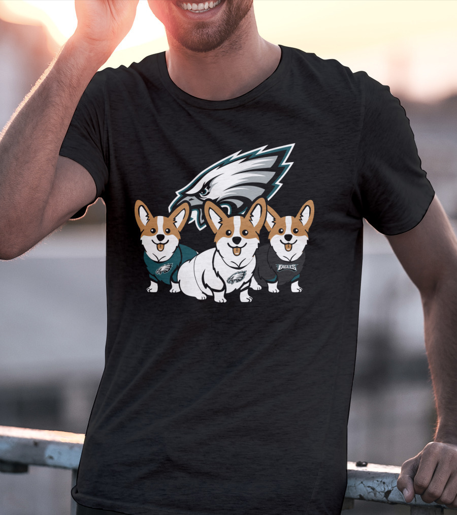 Philadelphia Eagles Corgi Trio T-Shirt