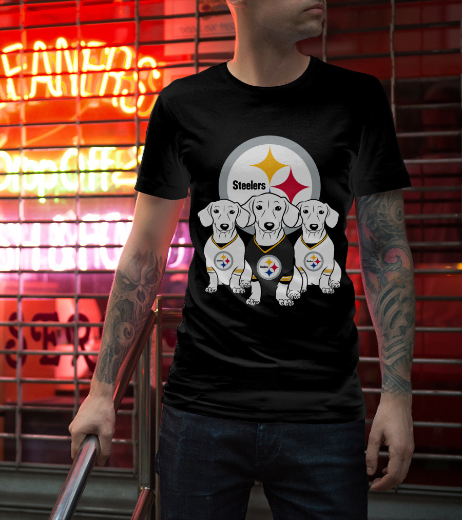 Steelers Dachshund Trio T-Shirt