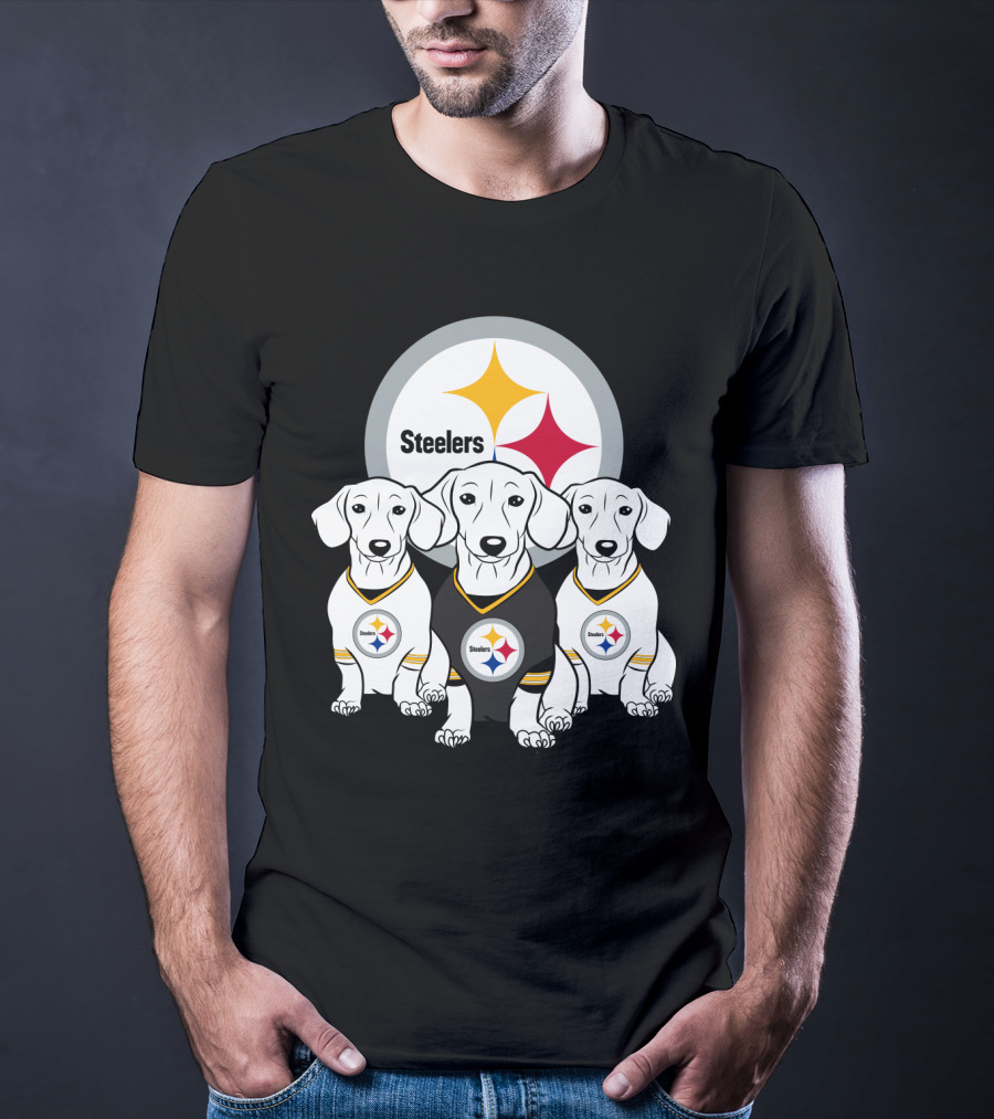 Steelers Dachshund Trio T-Shirt
