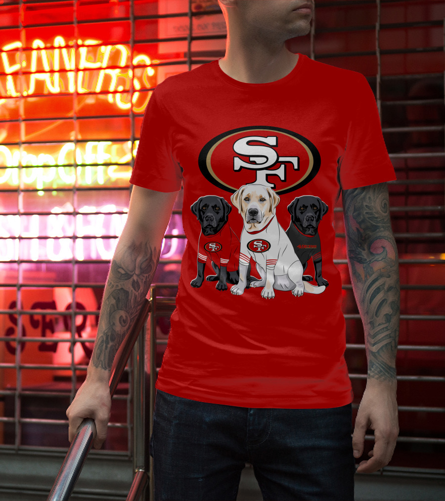San Francisco 49ers Labrador Retriever Trio T-Shirt