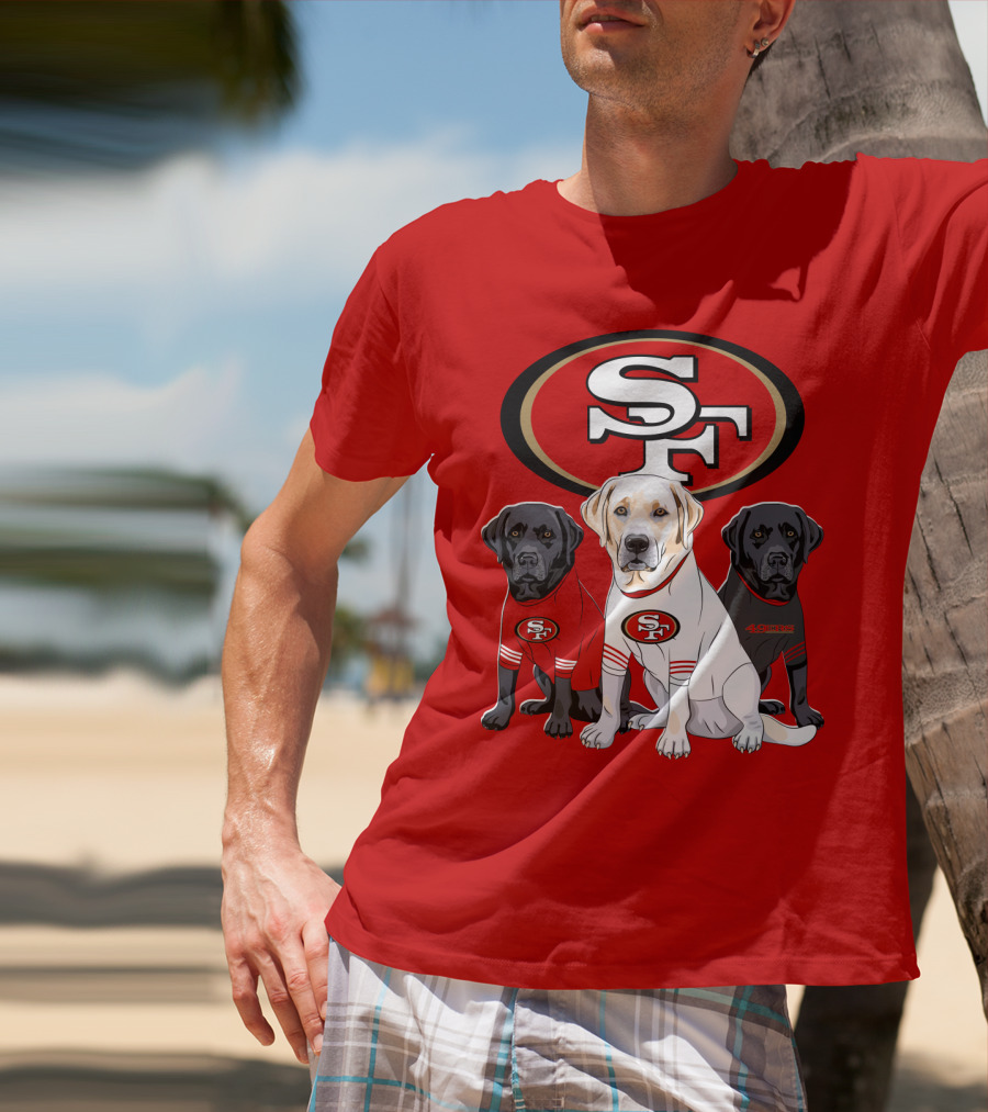 San Francisco 49ers Labrador Retriever Trio T-Shirt
