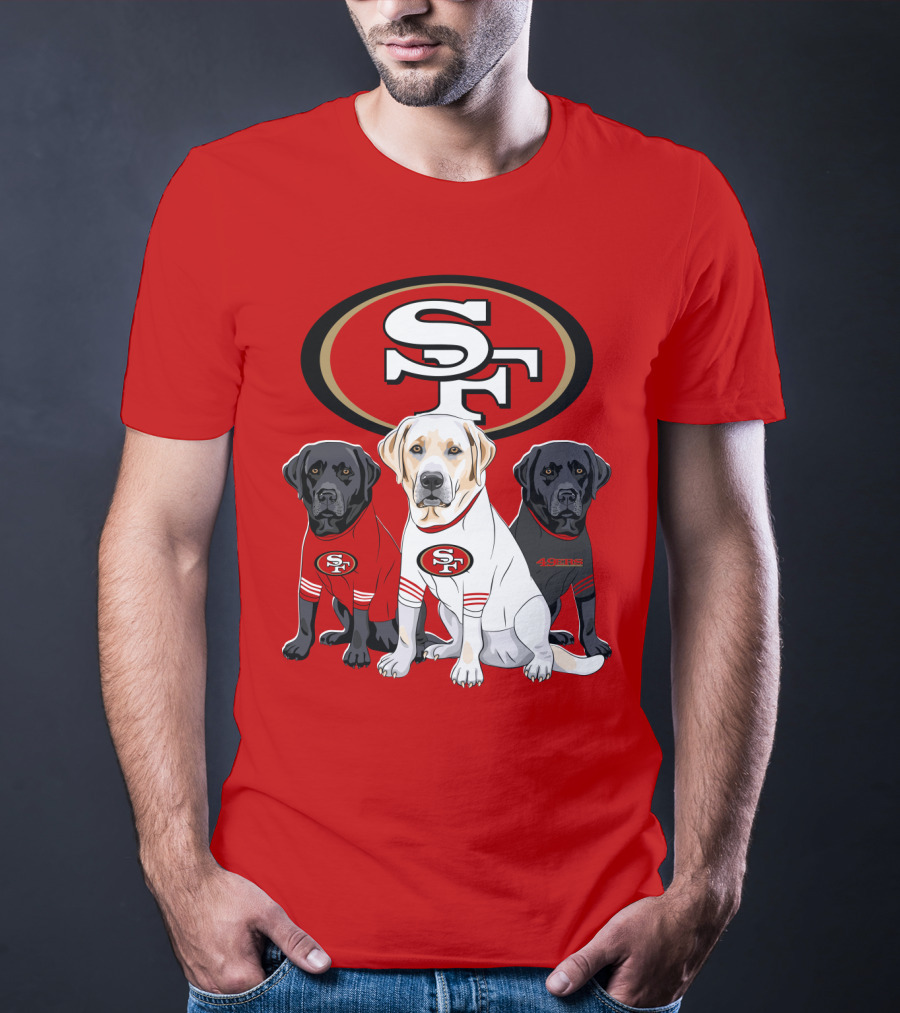 San Francisco 49ers Labrador Retriever Trio T-Shirt