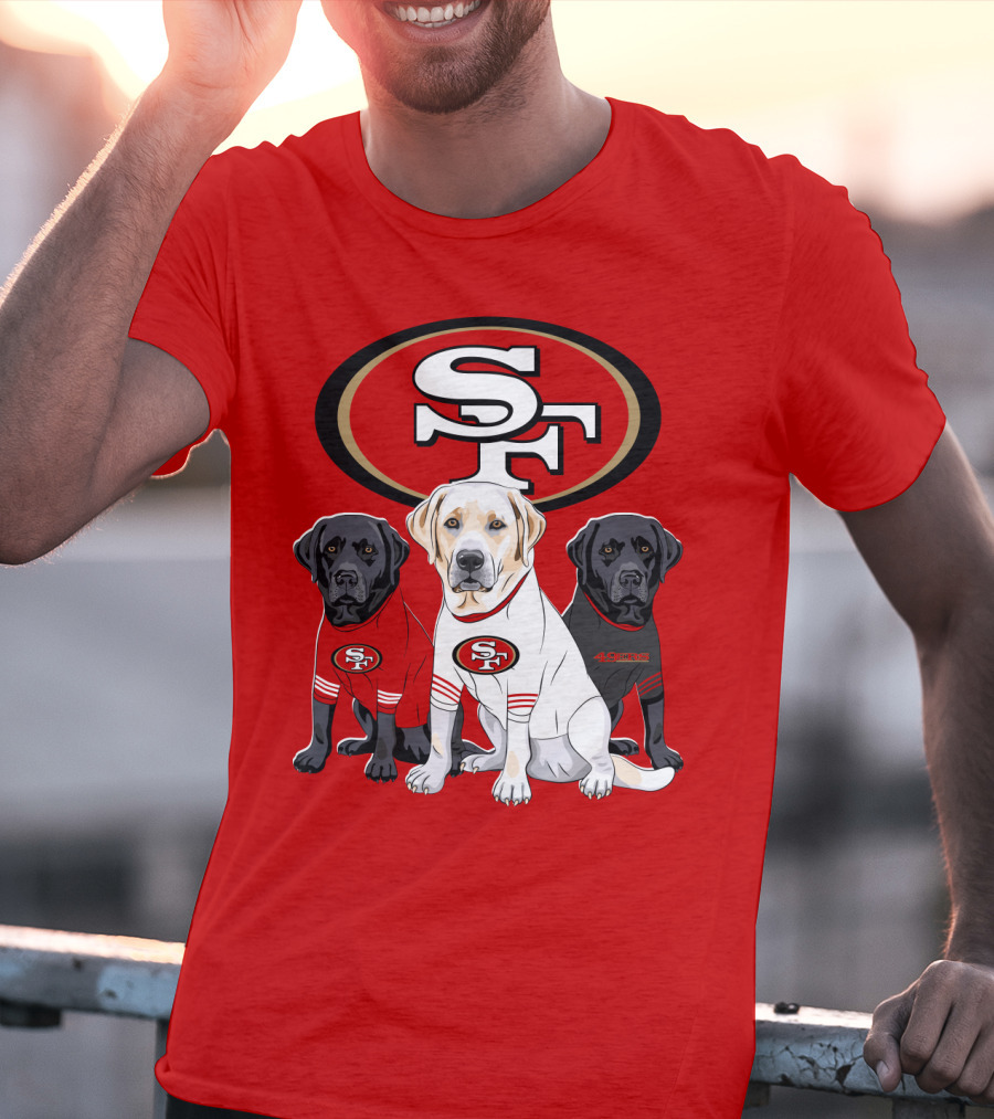 San Francisco 49ers Labrador Retriever Trio T-Shirt