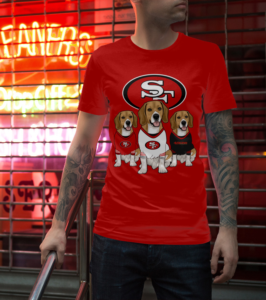 San Francisco 49ers Beagle Trio T-Shirt