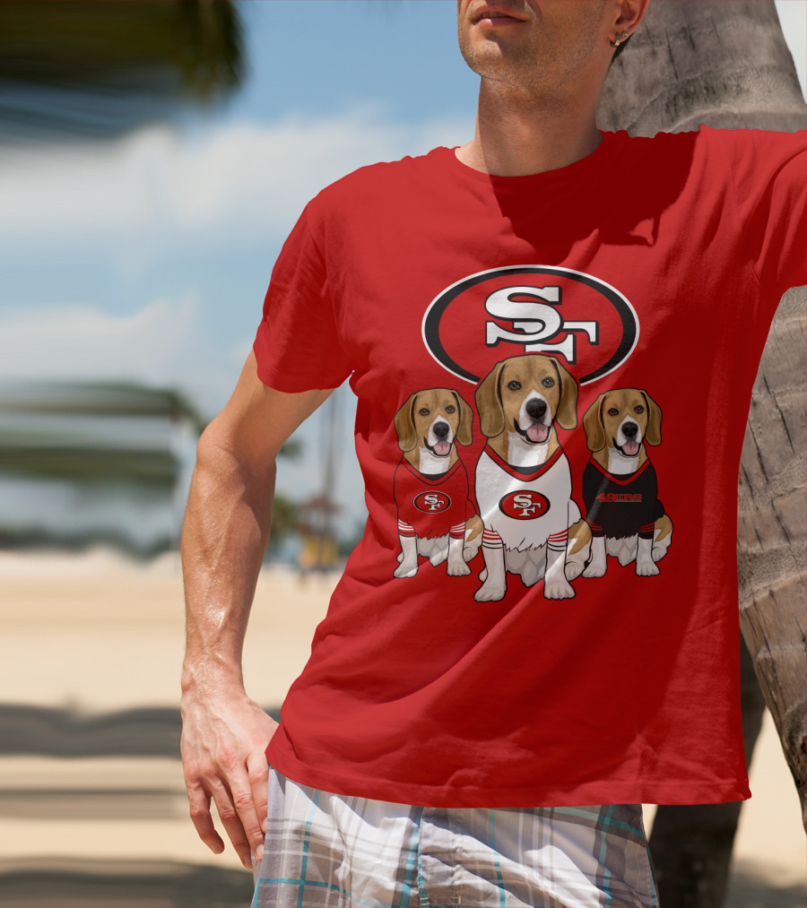 San Francisco 49ers Beagle Trio T-Shirt