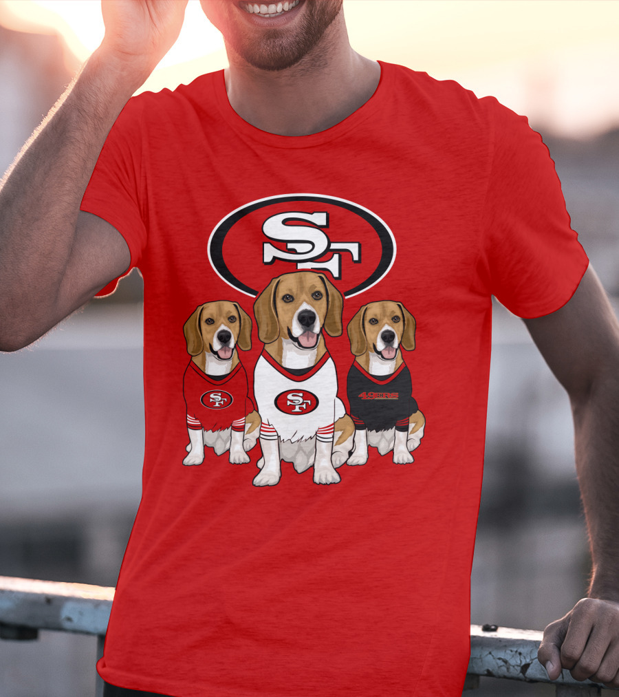 San Francisco 49ers Beagle Trio T-Shirt