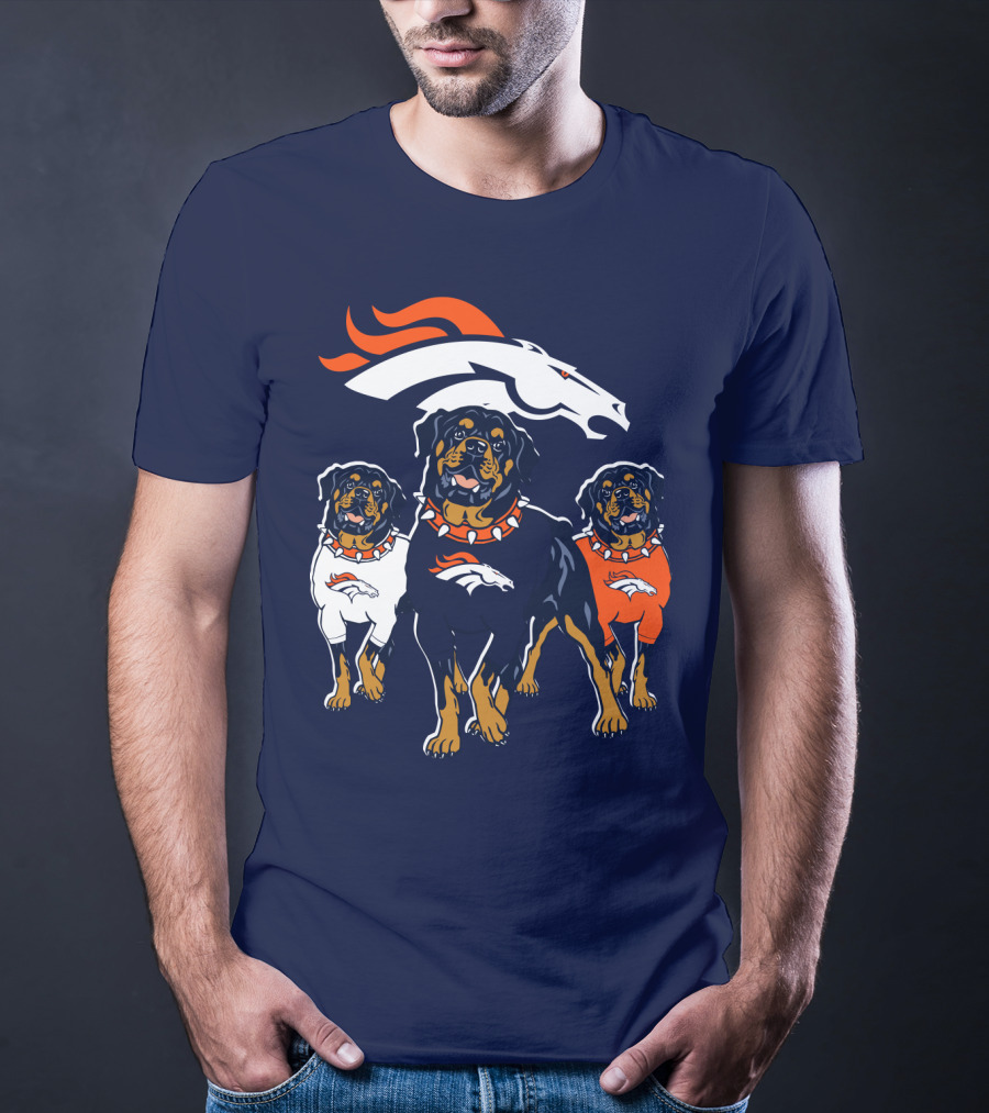 Rottweiler Dogs Denver Broncos T-Shirt
