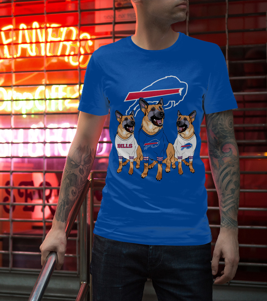 Buffalo Bills German Shepherd Trio T-Shirt