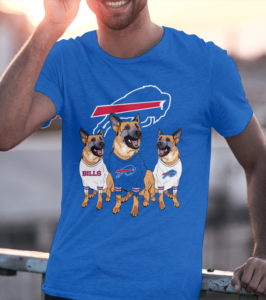 Buffalo Bills German Shepherd Trio T-Shirt