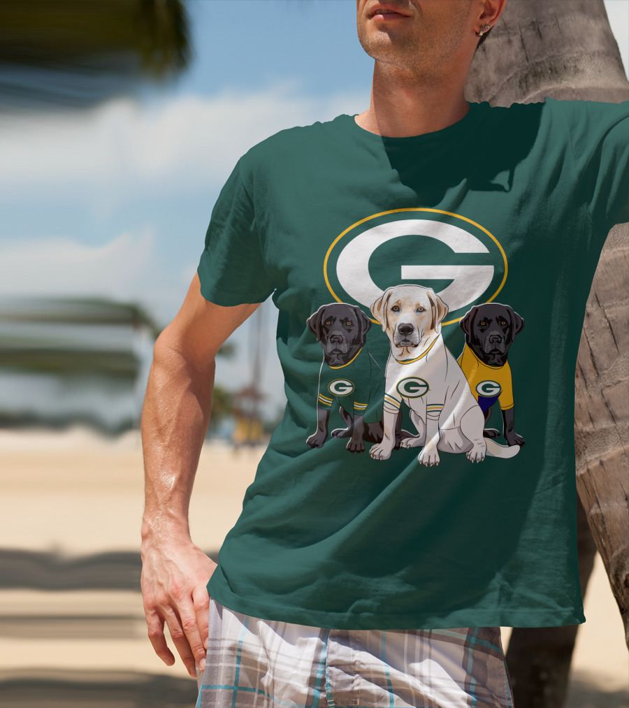 Green Bay Packers Labrador Retriever Trio T-Shirt