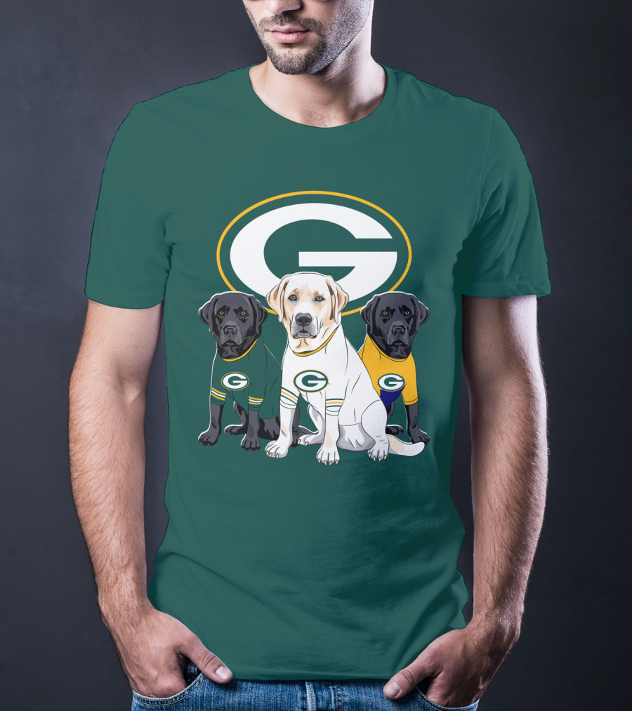 Green Bay Packers Labrador Retriever Trio T-Shirt