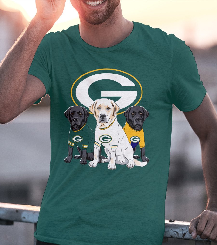 Green Bay Packers Labrador Retriever Trio T-Shirt