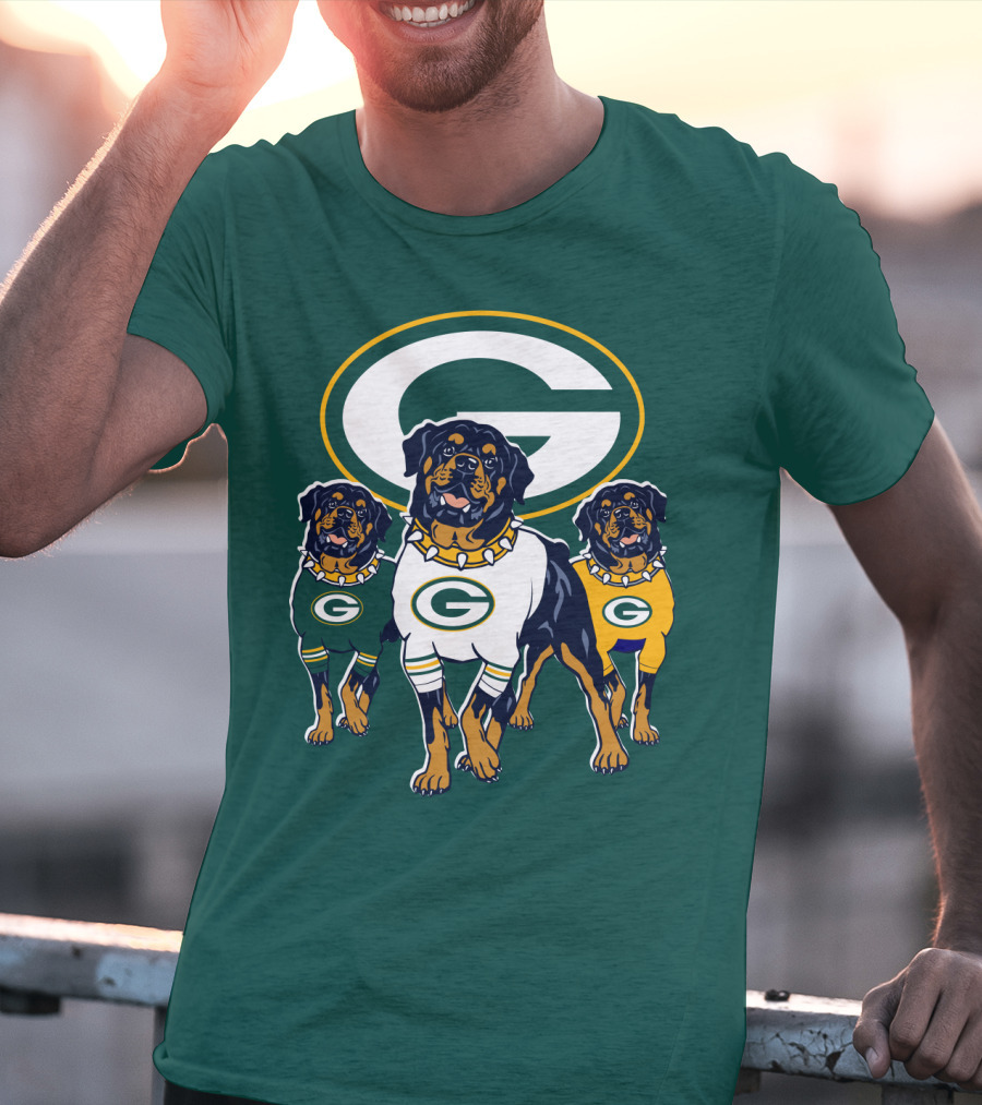 Green Bay Packers Rottweiler T-Shirt