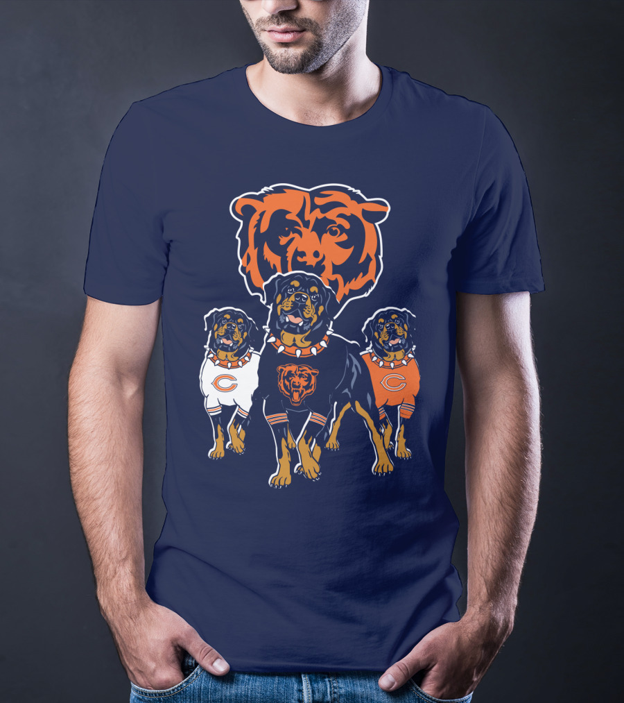 Chicago Bears Rottweiler Dog T-Shirt