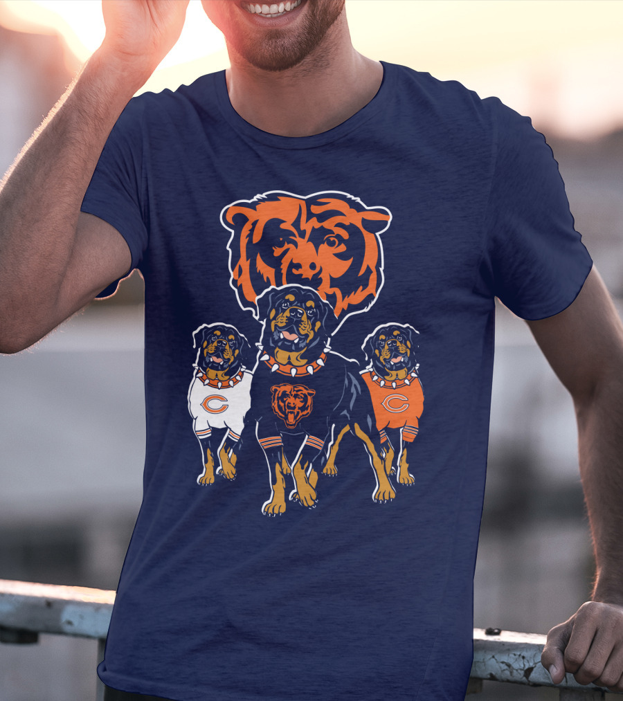Chicago Bears Rottweiler Dog T-Shirt