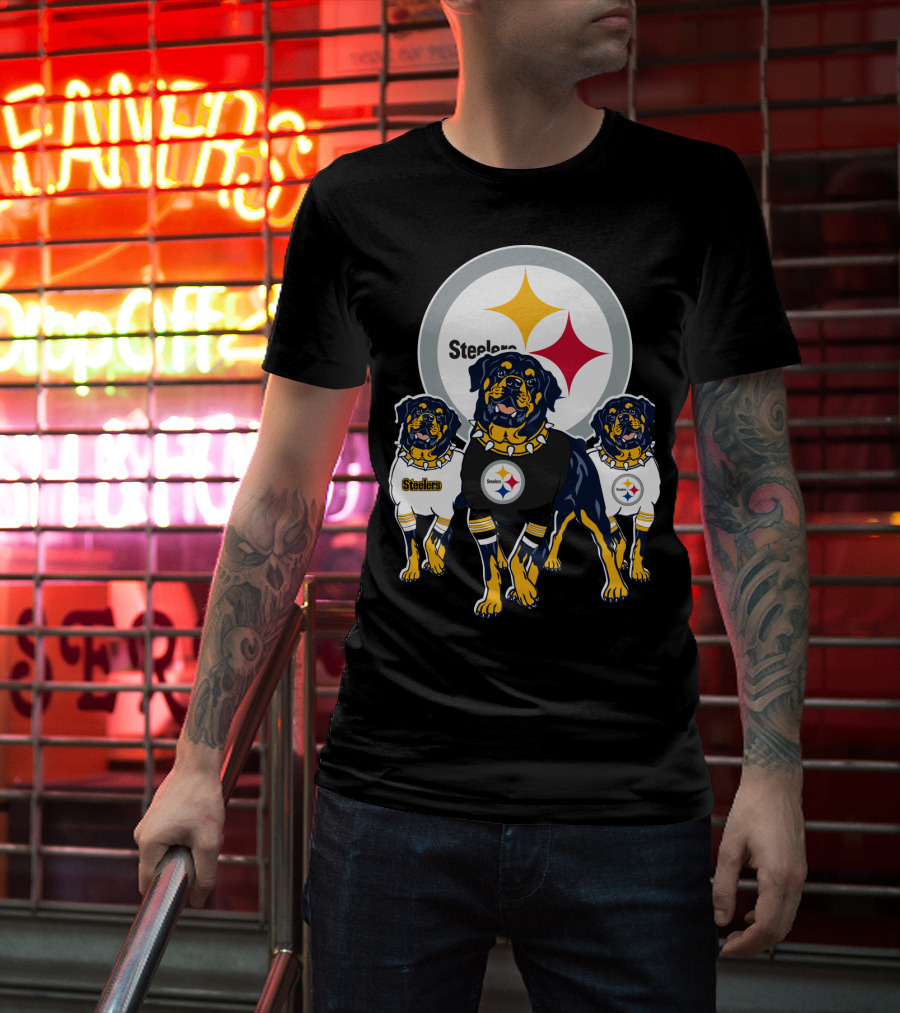Steelers Rottweiler Trio T-Shirt