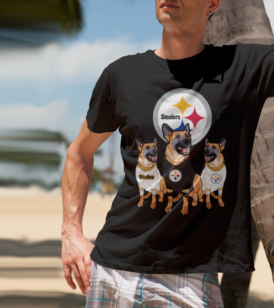 Steelers German Shepherd Trio T-Shirt