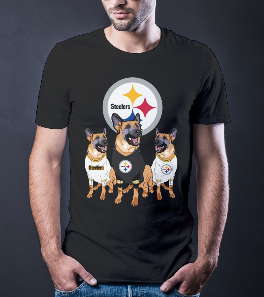 Steelers German Shepherd Trio T-Shirt
