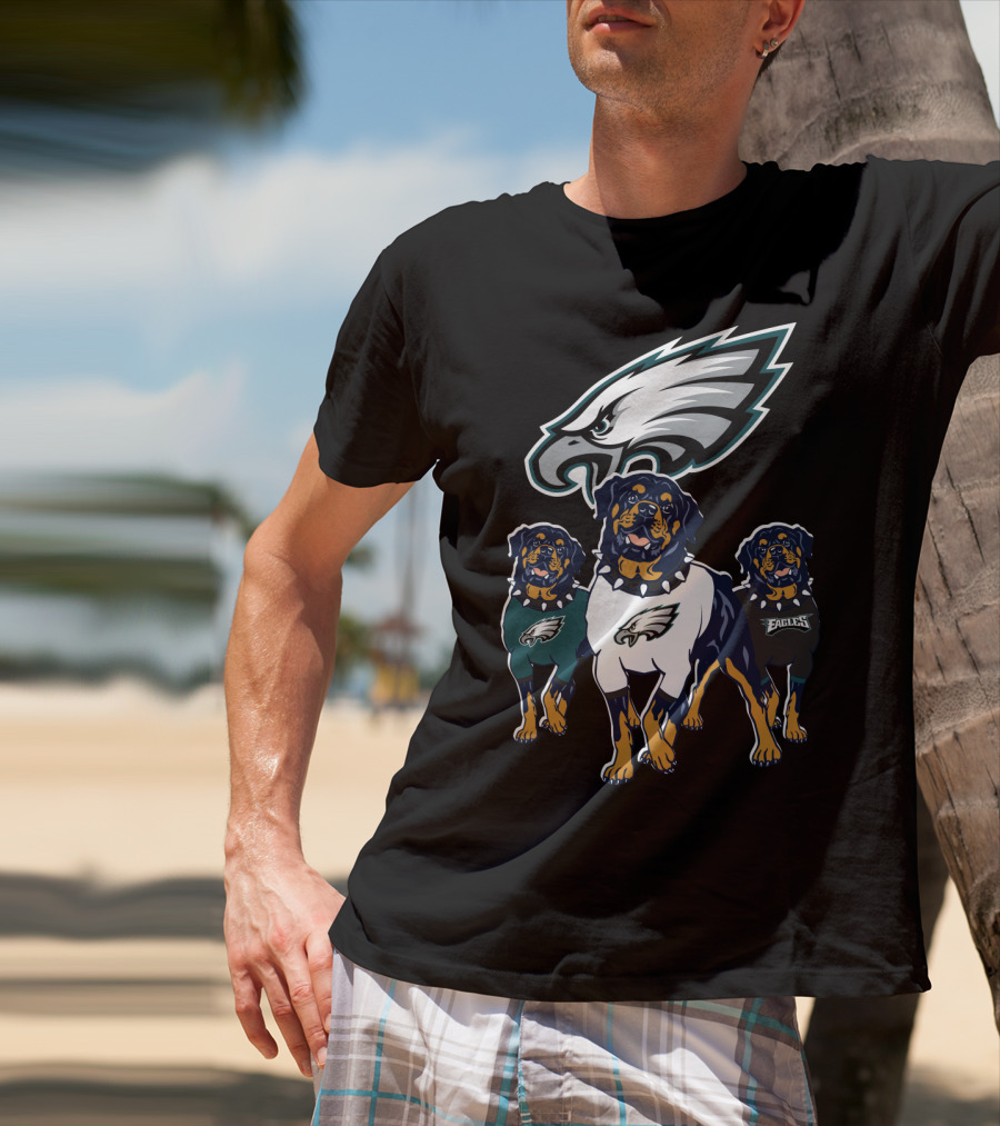 Philadelphia Eagles Rottweiler Trio T-Shirt