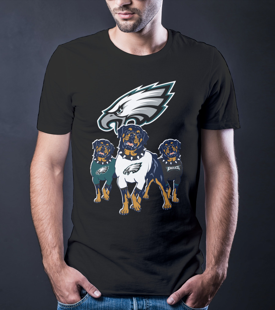 Philadelphia Eagles Rottweiler Trio T-Shirt
