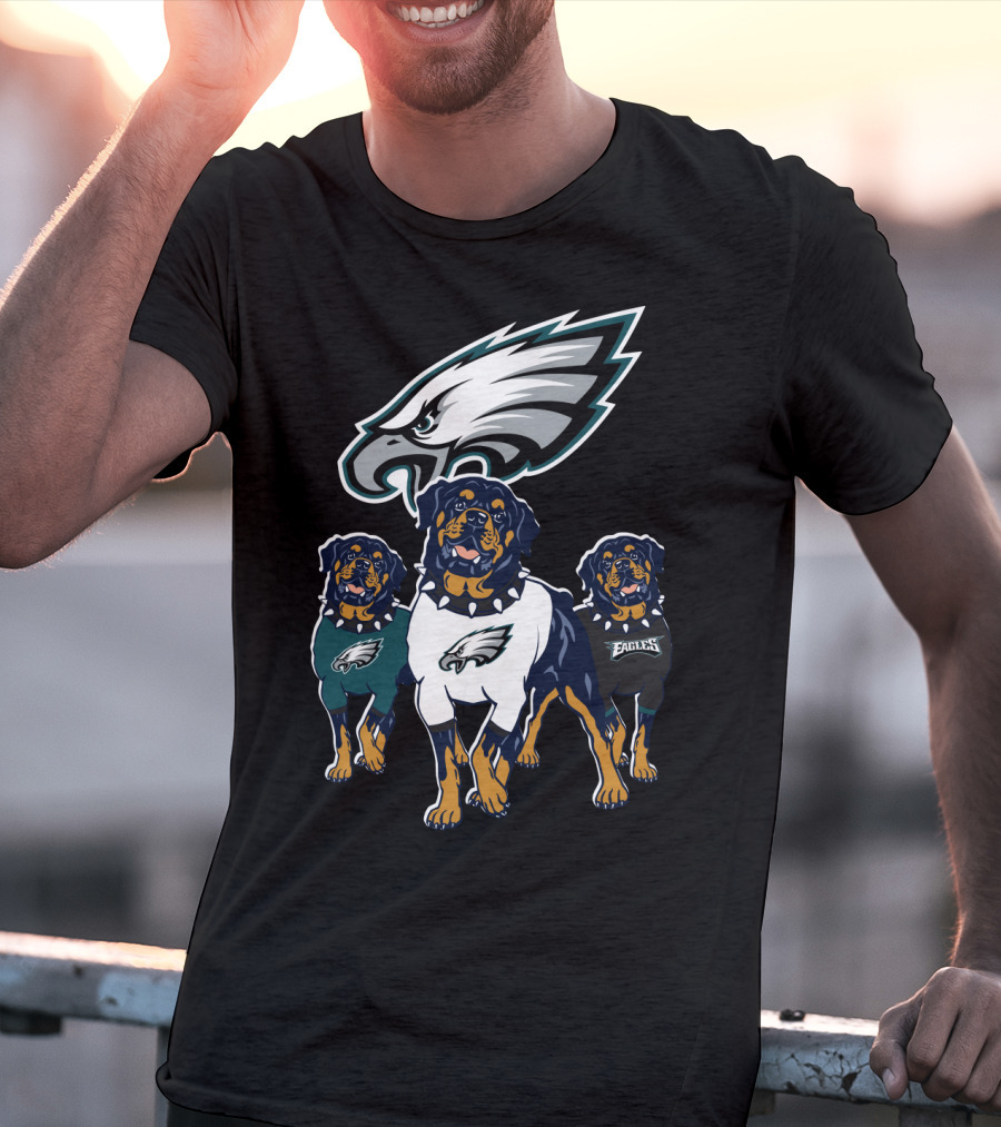 Philadelphia Eagles Rottweiler Trio T-Shirt