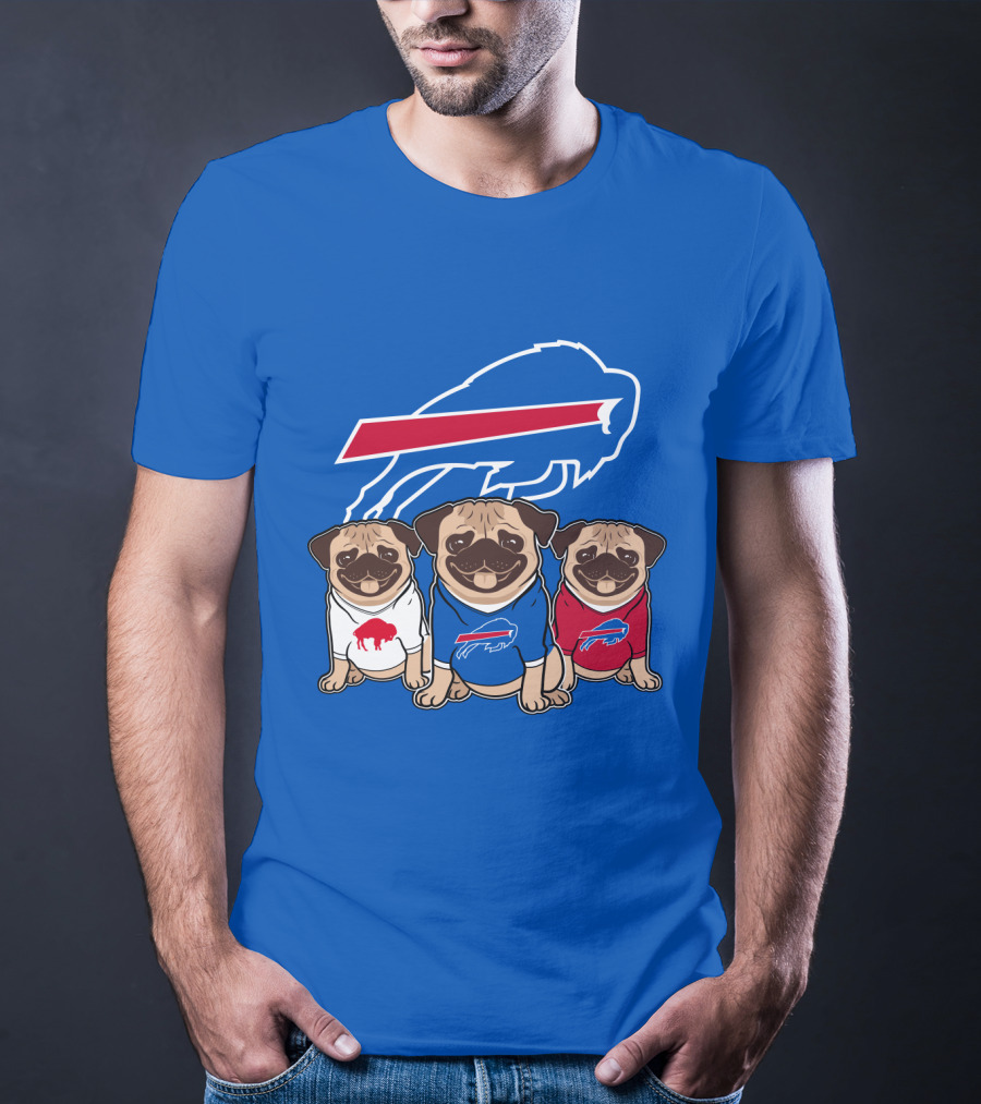 Buffalo Bills Pug Trio T-Shirt