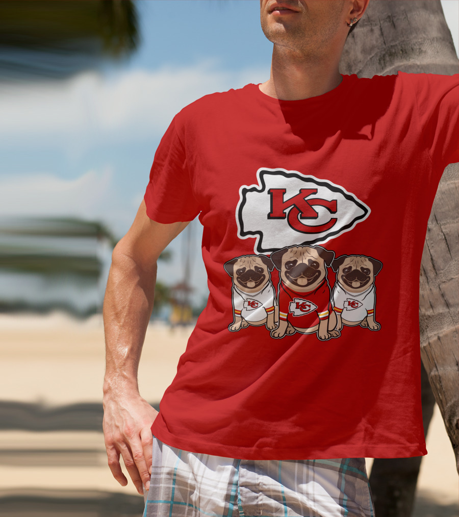 Kansas City Chiefs Pug Lovers Football Team T-Shirt