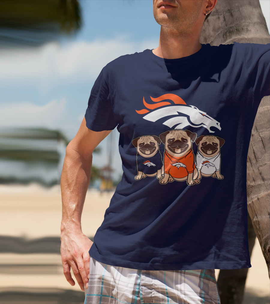 Pug Broncos Trio T-Shirt