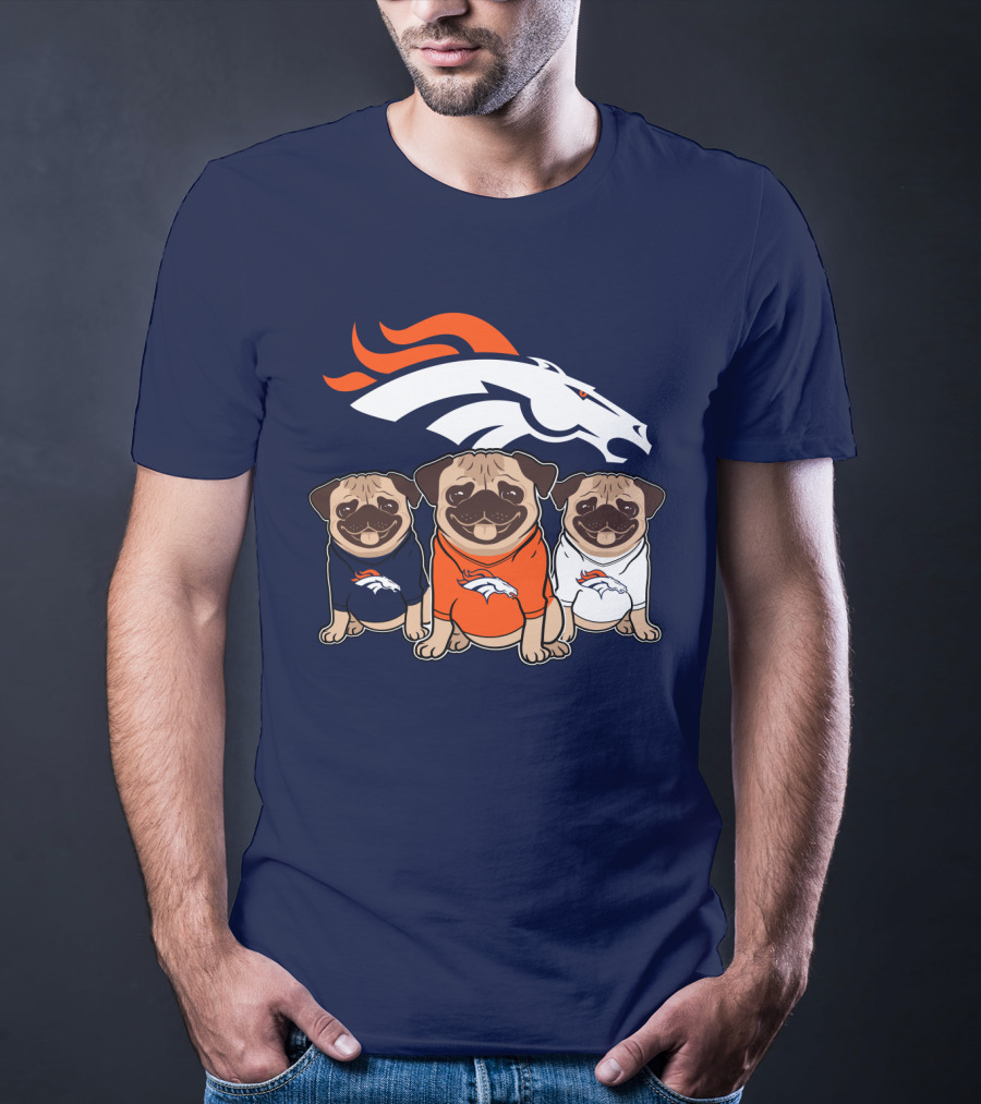 Pug Broncos Trio T-Shirt